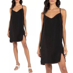 n:philanthropy 100% Cupro Black Calvin Slip Dress NWT XS